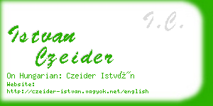 istvan czeider business card